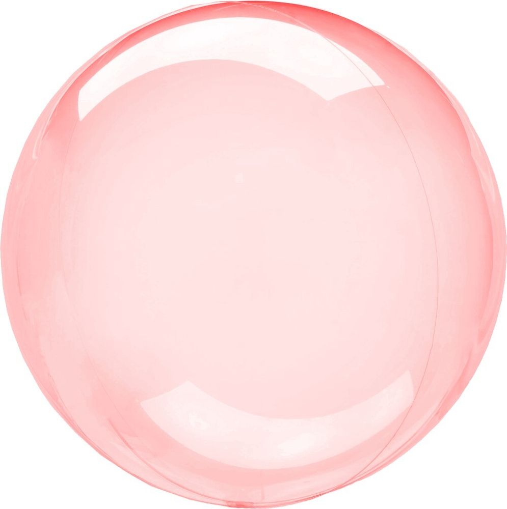 Шар (18&#39;&#39;/46 см) Deco Bubble, Красный, Кристалл, 1 шт.
