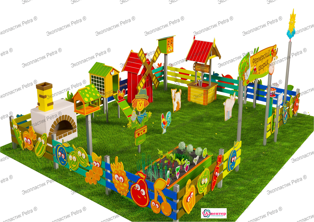 Игровая развивающая площадка Фермерский дворик Профи