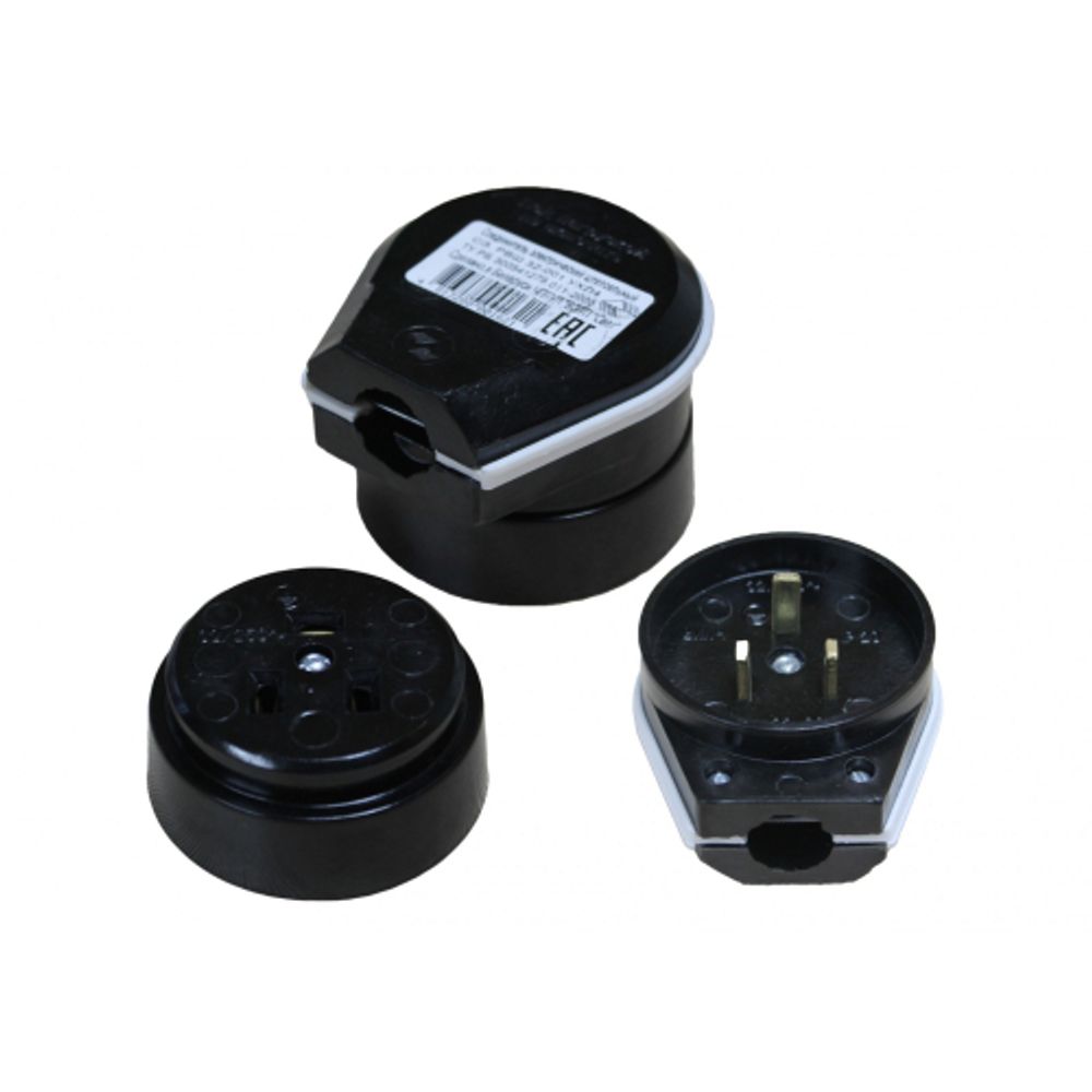 9-802-06 Intro Соединитель электрический 2P+E (СЭ.РВШ32-001), 32А-250В, ОУ, карболит | Intro