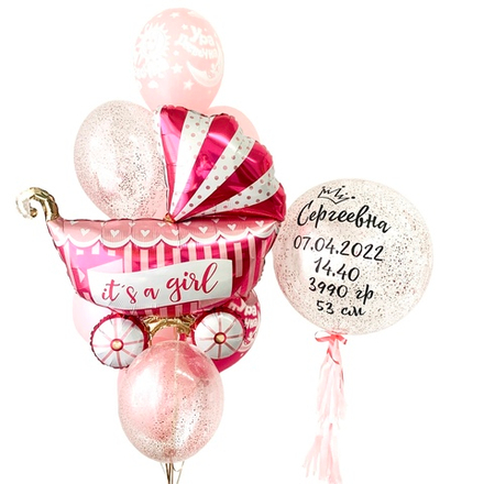 Воздушный сет на выписку девочки