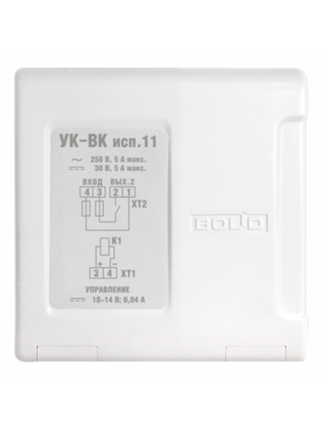 УК-ВК исп.11 Релейный усилитель на один канал. На Замыкание.  Входное напряжение 12 В. ток – 40 мА.