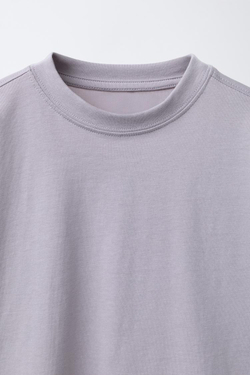 ZARA ЛОНГСЛИВ С ДВОЙНЫМИ РУКАВАМИ И НАДПИСЬЮ, СИРЕНЕВЫЙ