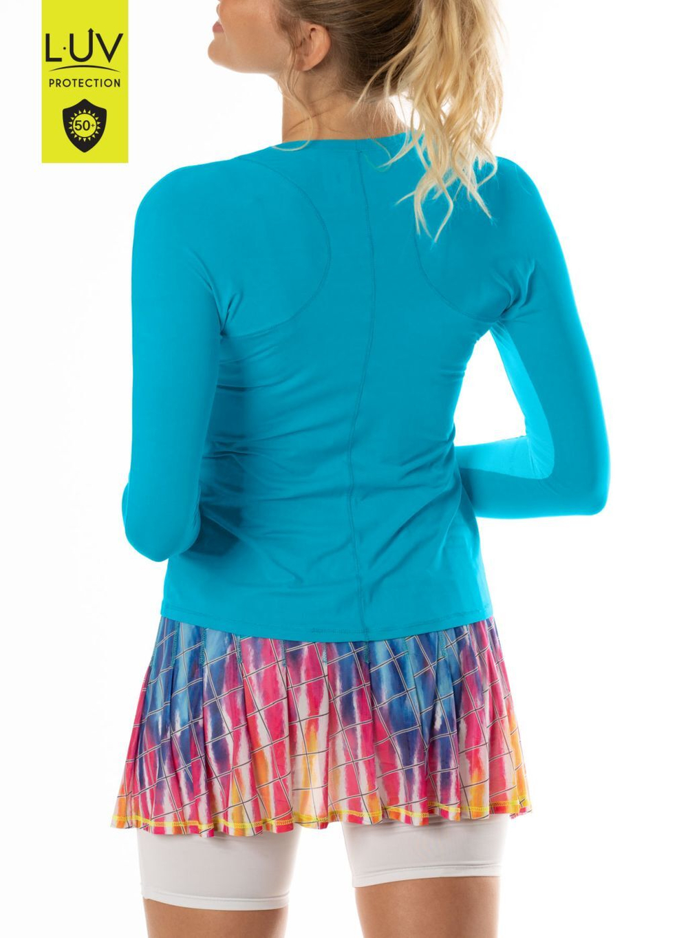 Женская теннисная футболка (dł. Рукава) Lucky in Love Luv Breeze L/S Crew Women - breeze