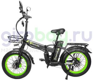 Электровелосипед Syccyba F10 Pro Dual 48V/20Ah (полный привод) - Салатовый обод фото №4