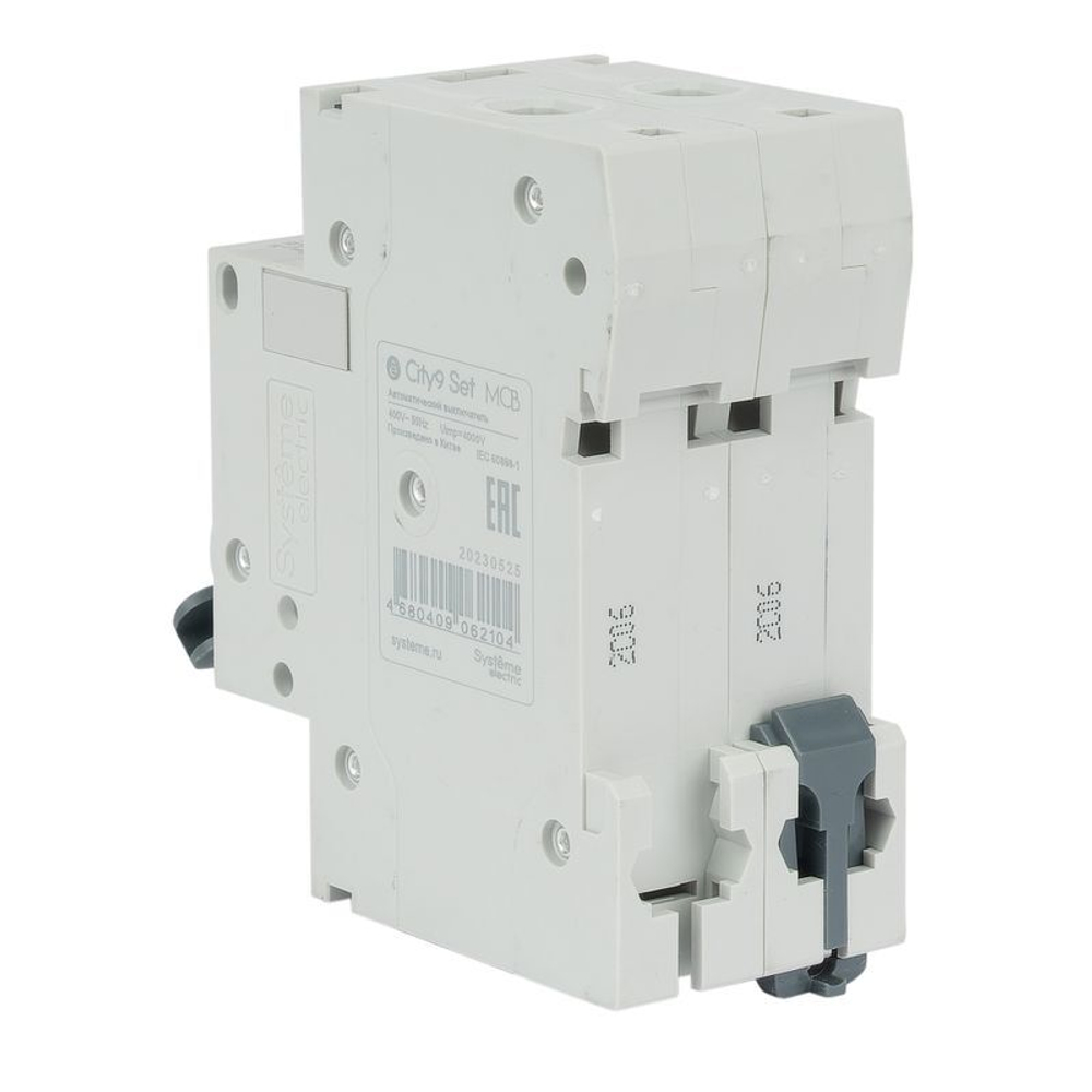 Выключатель автоматический двухполюсной C 6А 4.5кА City9 Systeme Electric