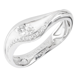 Кольцо с Бриллиантами, Эмаль, R0123-8/3