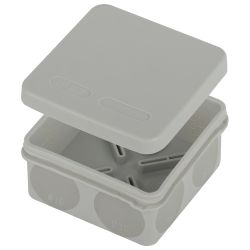 Распаячная коробка ЭРА KOR-80-80-40-9g-2MP двухкомпонентная HF стойкая к УФ 80х80х40мм серая прямой монтаж IP67