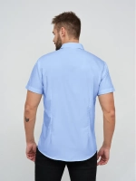 Рубашка приталенная с коротким рукавом