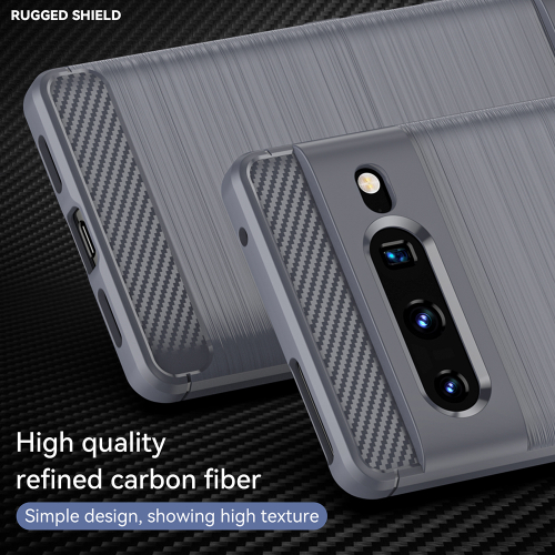 Мягкий защитный чехол серого цвета для Google Pixel 7 Pro, серия Carbon от Caseport