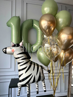Набор шаров "Зелёный вальс" цифра+фигура