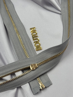 Молния светло-серая золото жемчуг