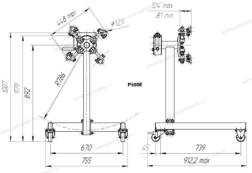 Кантователь двигателя до 500 кг Р500Е