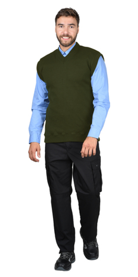 Жилет трикотажный олива