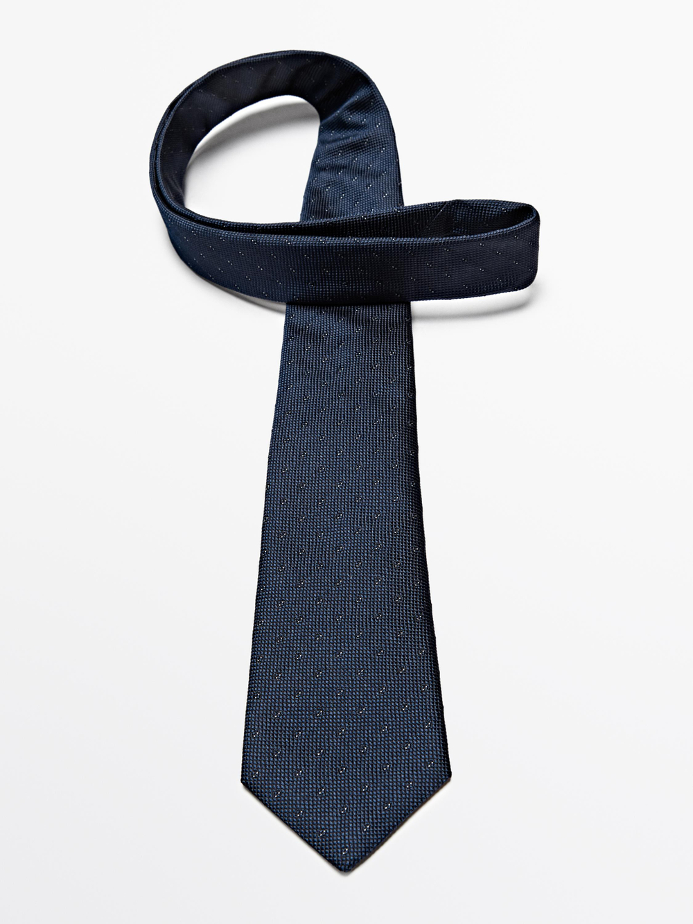 Massimo Dutti Галстук из 100% шелка, темно-синий