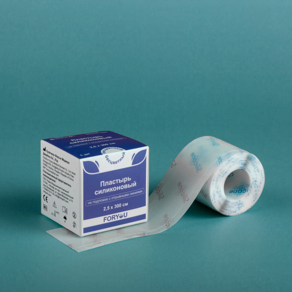 Foryou LUOFUCON Пластырь рулонный силиконовый на подложке бесцветный