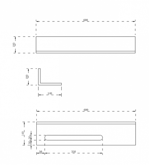 Полочка с полотенцедержателем для ванной комнаты ABBER Stein AS1655 белая матовая