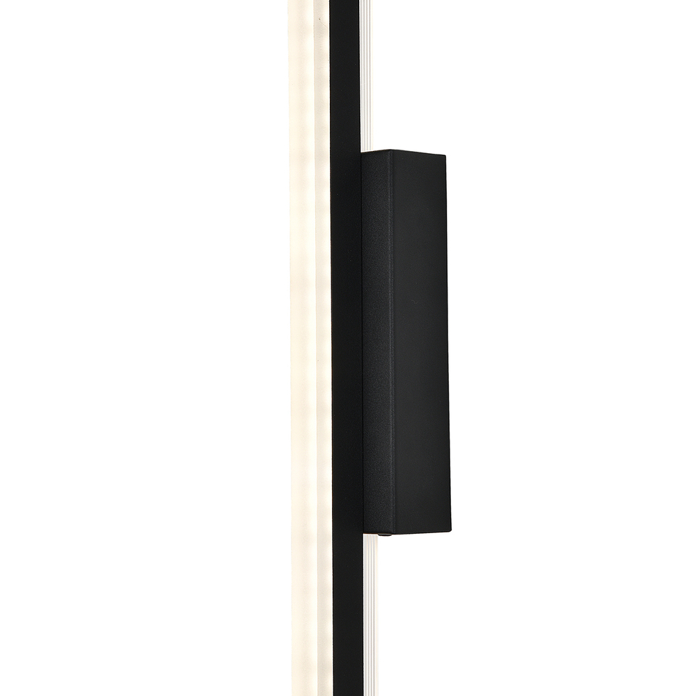 Настенный светодиодный светильник 15Вт, 1145лм, 4000K, Ra>80, металл/акрил, черный