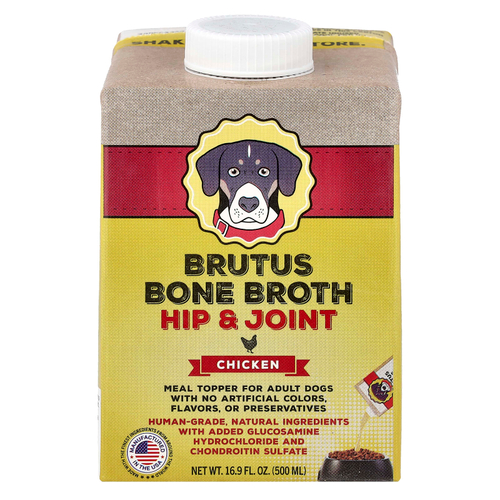 Brutus Bone Broth, добавка для бедер и суставов, для взрослых собак, курица, 500 мл (16,9 жидк. унции)
