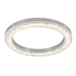 Потолочный светодиодный светильник 60Вт, 4920лм, 3000-6500K, Ra>80, плавная регулировка мощности, изменение цветовой температуры, пульт, металл/акрил, хром