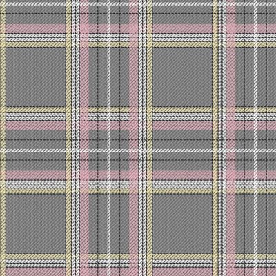 Тартан серый с розовым полосками