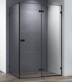 Душевой уголок Cezares BELLAGIO-AH-1-140/90-C-NERO, 140х90х197, профиль черный, прозрачное стекло