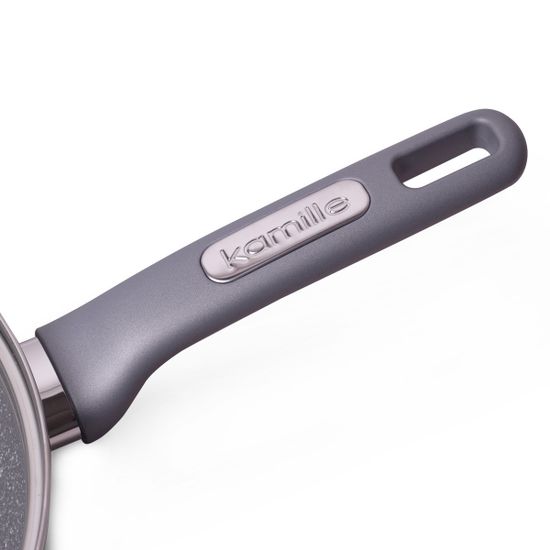 Сотейник 26 см. из алюминия с крышкой Kamille KM-4276GR с мраморным покрытием