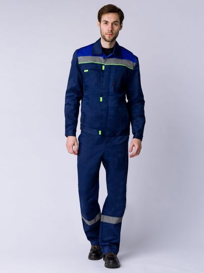 Костюм "Флофт-2" СОП полукомбинезон (т.синий/василек/красный)