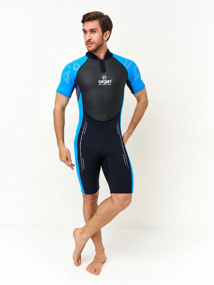 Гидрокостюм Sargan Nero 2.0 Shorty men 3 мм черно-голубой