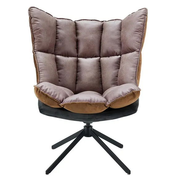 Кресло Hush Small с двусторонней подушкой, коричневое/серое