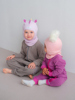 Шлем зимний вязаный (Розовое облачко) ЗУМ-ЗУМ