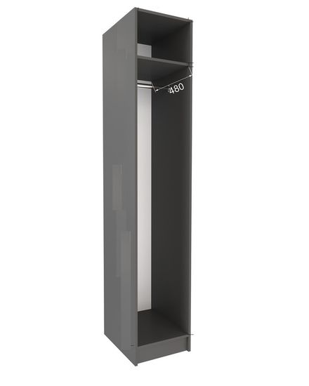 Прихожая модульная ЯМАЙКА-4 графит серый / камень серый