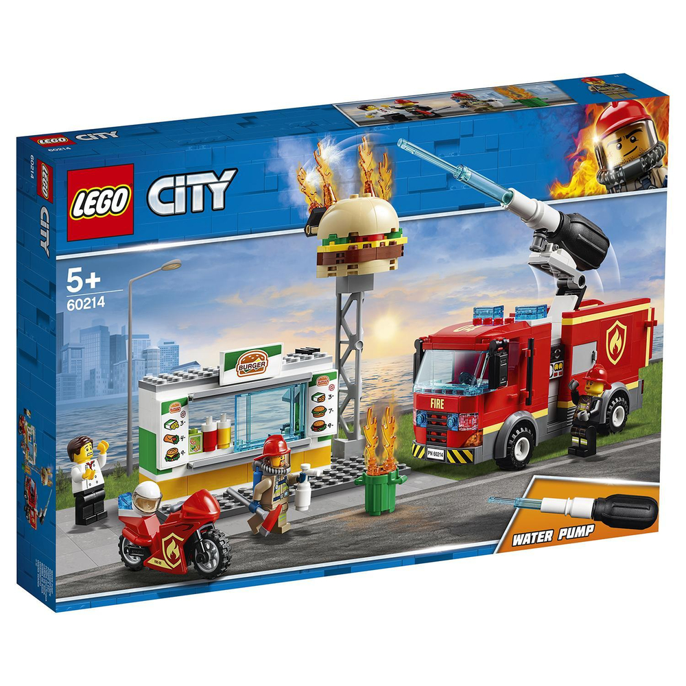 LEGO City: Пожар в бургер-кафе 60214 — Burger Bar Fire Rescue — Лего Сити Город