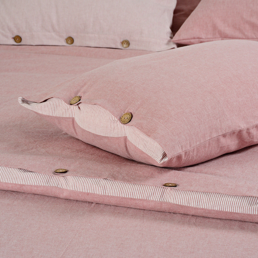 Постельное белье 1.5 спальное Sharmes Rustic розовый меланж