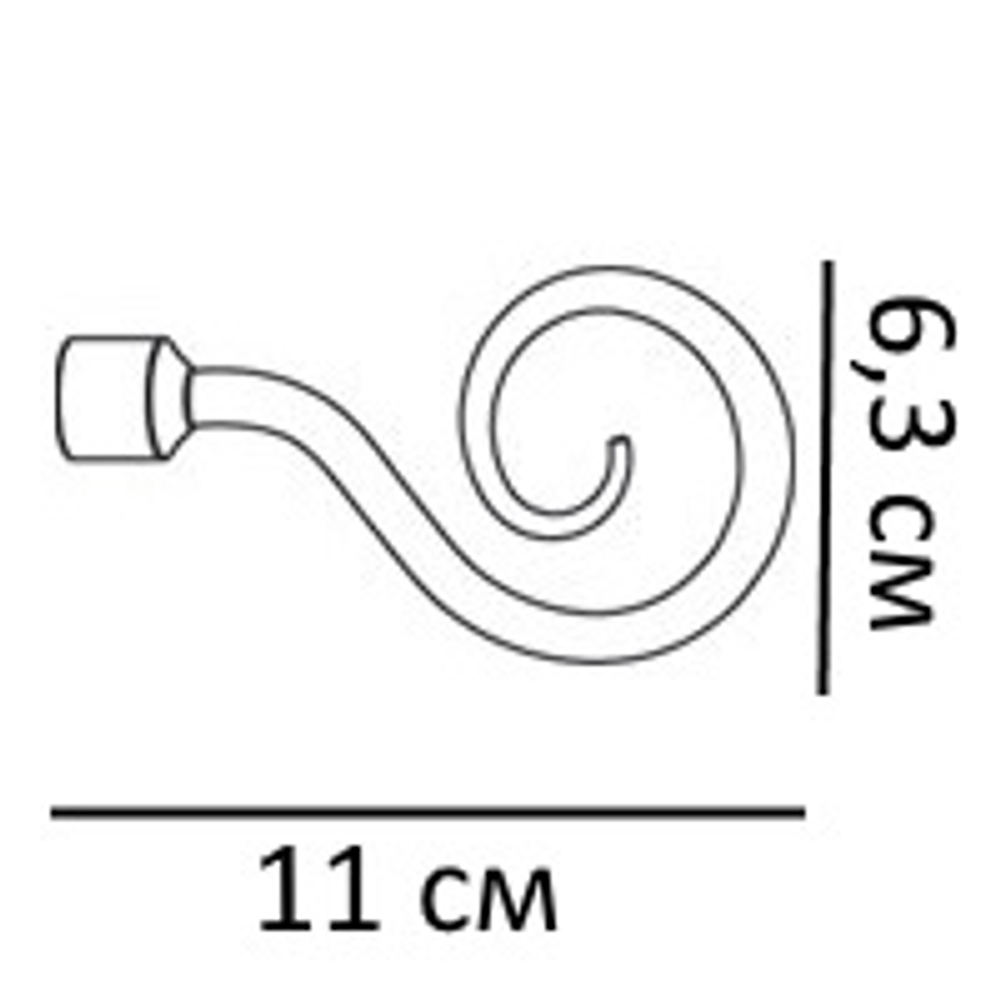 Наконечники декоративные Крюк Артик d16 мм (9 цветов)