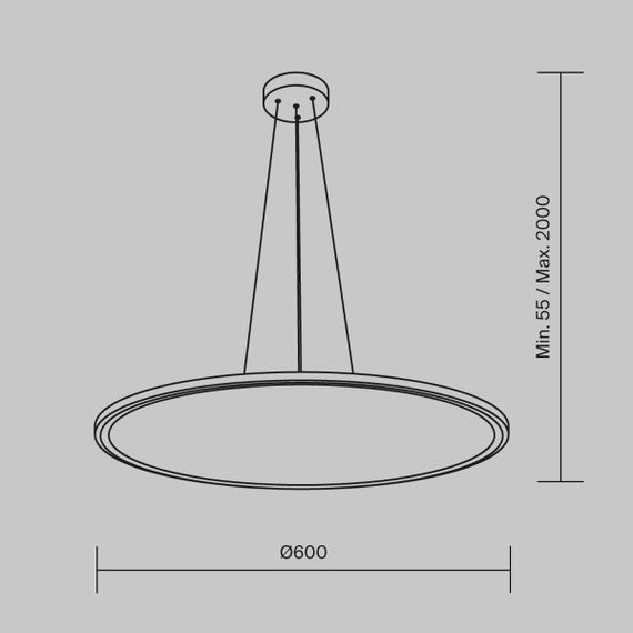 Подвесной светодиодный светильник Maytoni Cosmos MOD057PL-L54W4K