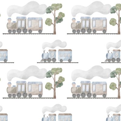 Акварельный поезд