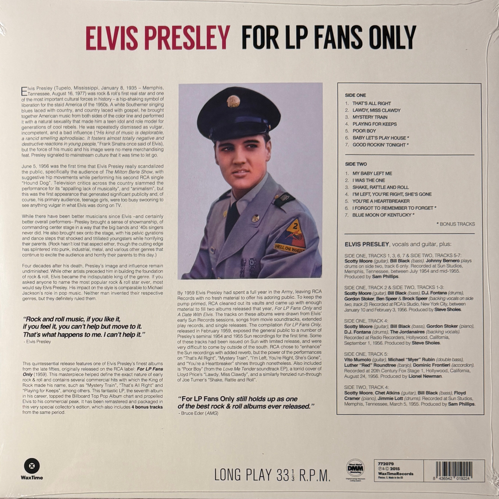Виниловая пластинка Elvis Presley ‎– For LP Fans Only LP