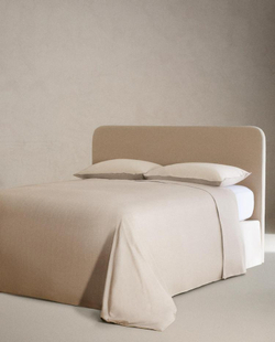 ZARA HOME ПОДОДЕЯЛЬНИК В ПОЛОСКУ, БЕЖЕВЫЙ