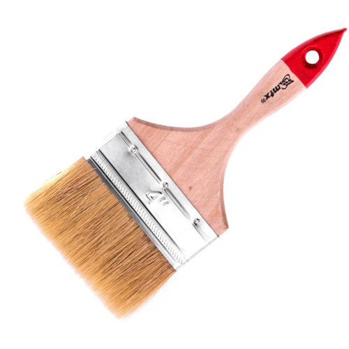 Кисть плоская «Стандарт» 4"(100мм), натуральная щетина
