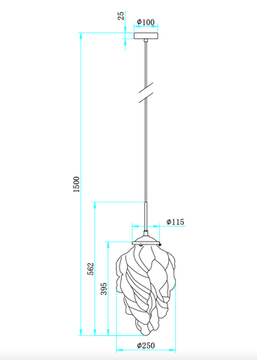 Светильник подвесной 1*Е27 2152/63/01P бронза/дымчатый Cream Stilfort