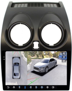 Магнитола для Nissan Qashqai J10 2006-2013, Dualis - FarCar BX1170M-360 монитор 9.5" 2K QLED на Android 13, 6Гб+128Гб, CarPlay, 4G SIM-слот, 4 камеры в комплекте