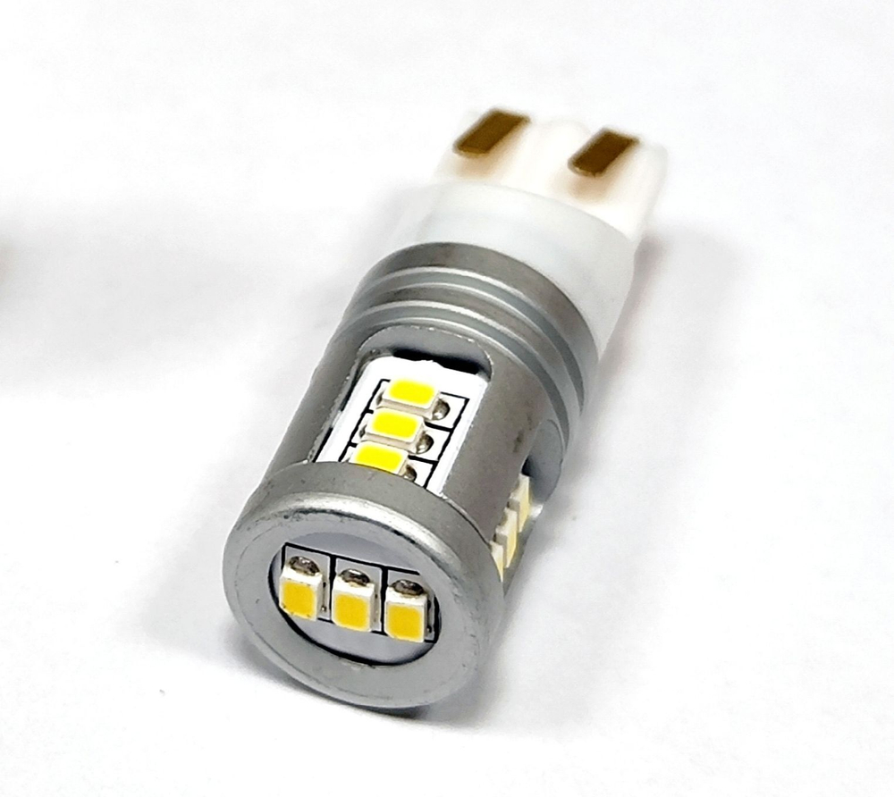 Светодиодная лампа W5W T10 15W CanBus с обманкой, 1шт
