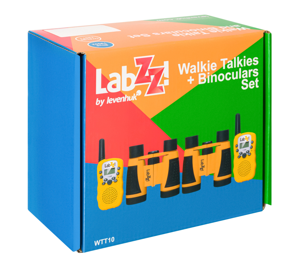 Комплект раций и биноклей Levenhuk LabZZ WTT10 Orange