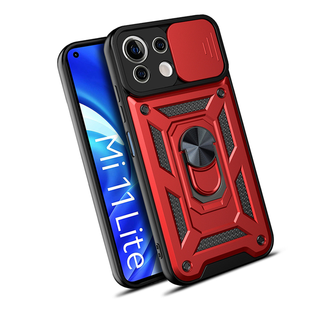 Чехол с кольцом Bumper Case для Xiaomi Mi 11 Lite