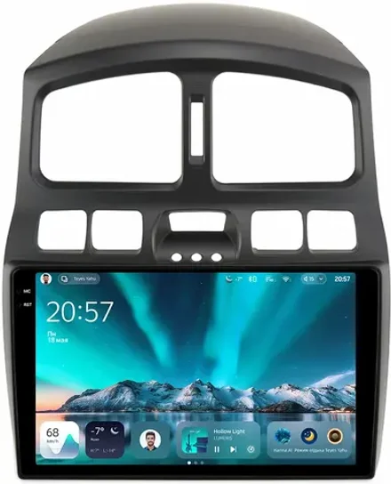 Магнитола для Hyundai Santa Fe 1 2000-2013 - Teyes CC4 монитор 9.2" 2K QLED на Android 14, Snapdragon 680, DSP, CarPlay, 4G SIM-слот