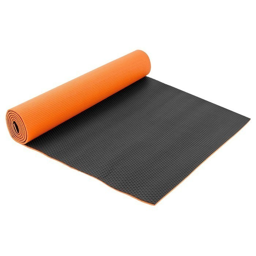 Коврик для йоги 173 х 61 х 0,6 см, двухцветный, цвета микс (черный)