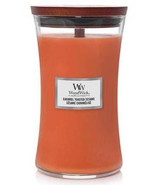 Карамель и жареный кунжут, ароматическая свеча, WoodWick