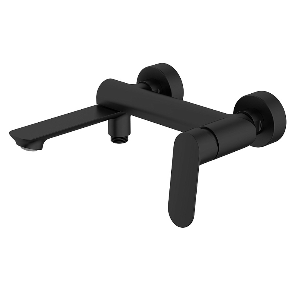 Cмеситель для ванны Azario Alanti с ручным душем, керамический картридж, шланг 150 см, черный матовый (AZ-K3032B)