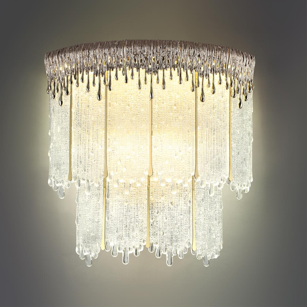 5091/20WL L-VISION ODL25 555 золотой/прозрачный/стекло Бра LED 20W 3700K 1506Лм CLEO