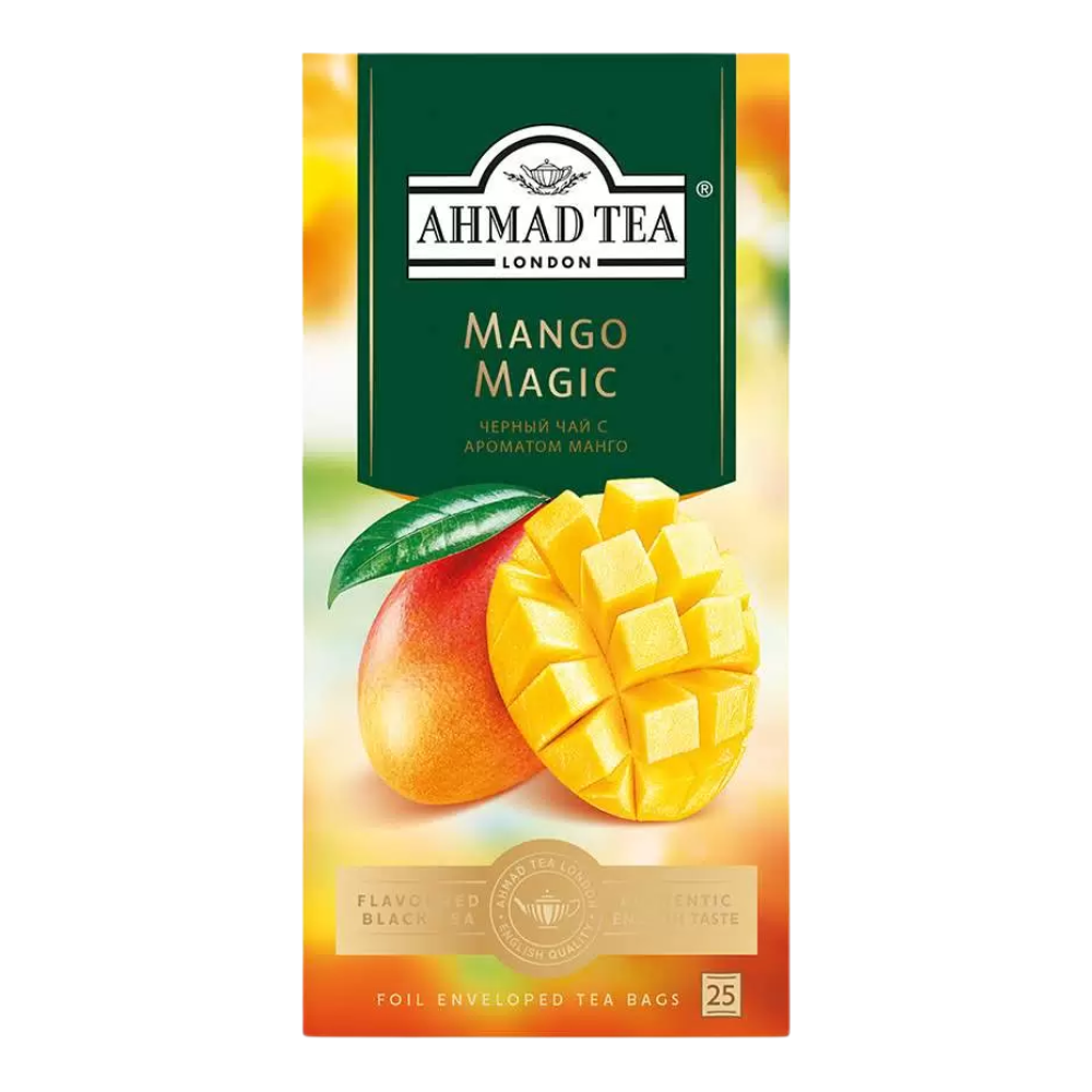 БОНУС Чай черный Ahmad Tea с ароматом Манго 25 пакетиков